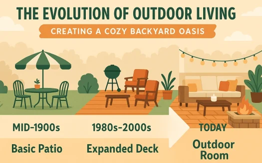 Infographic: The Evolution of Outdoor Living: Creating a Cozy Backyard Oasis