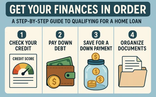 Infographic: Get Your Finances in Order: A Step-by-Step Guide to Qualifying for a Home Loan