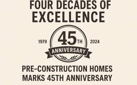 Infographic: Four Decades of Excellence: Pre-Construction Homes Marks 45th Anniversary