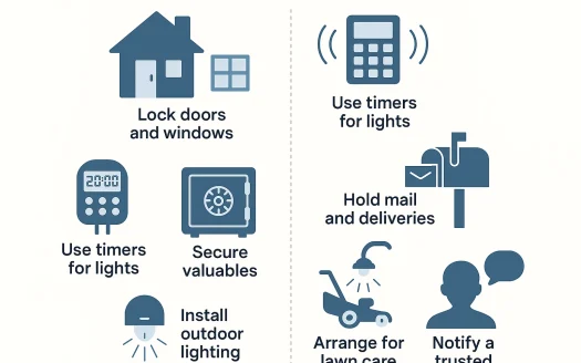 Infographic: Pre-Trip Home Security Checklist Essentials