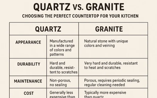 Infographic: Quartz vs. Granite: Choosing the Perfect Countertop for Your Kitchen