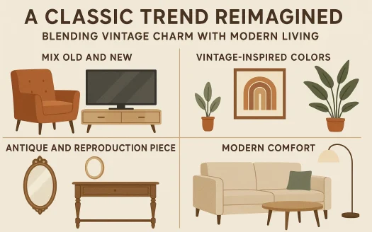 Infographic: A Classic Trend Reimagined: Blending Vintage Charm with Modern Living