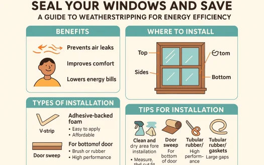Infographic: Seal Your Windows and Save: A Guide to Weatherstripping for Energy Efficiency
