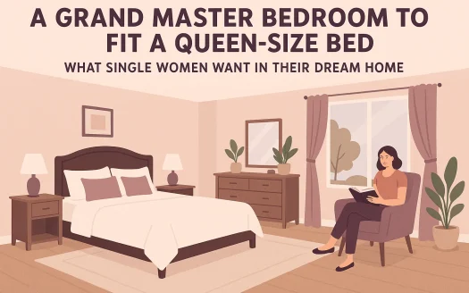 Infographic: A Grand Master Bedroom to Fit a Queen-Size Bed: What Single Women Want in Their Dream Home