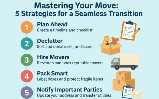 Infographic: Mastering Your Move: 5 Strategies for a Seamless Transition