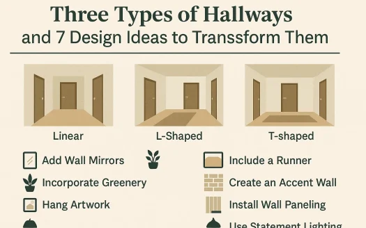 Infographic: Three Types of Hallways and 7 Design Ideas to Transform Them