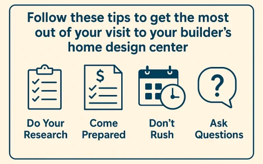 Infographic: Follow these tips to get the most out of your visit to your builder’s home design center