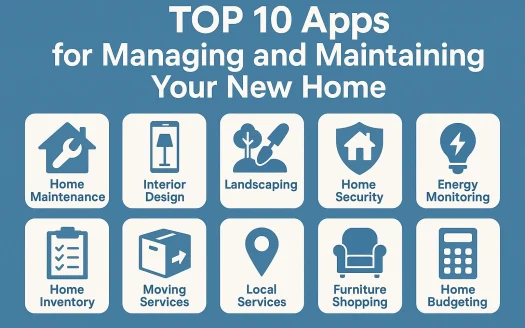 Infographic: Top 10 Apps for Managing and Maintaining Your New Home
