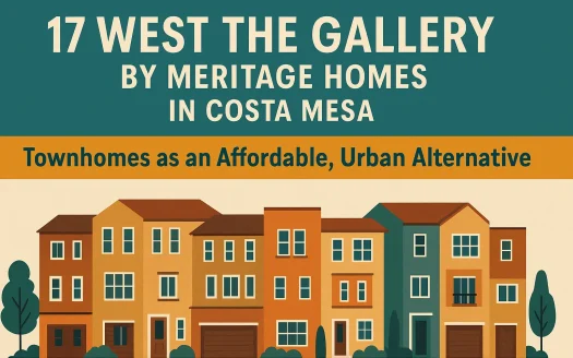 Infographic: 17 West the Gallery by Meritage Homes in Costa Mesa: Townhomes as an Affordable