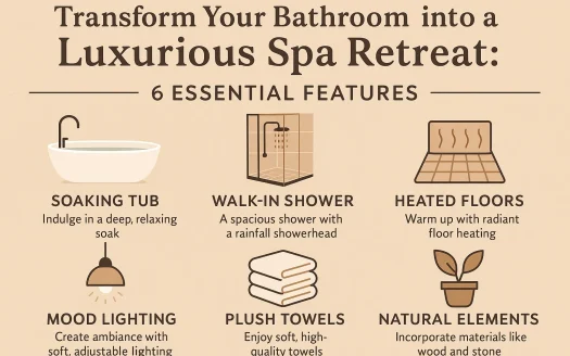 Infographic: Transform Your Bathroom into a Luxurious Spa Retreat: 6 Essential Features