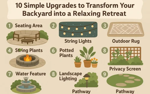 Infographic: 10 Simple Upgrades to Transform Your Backyard into a Relaxing Retreat