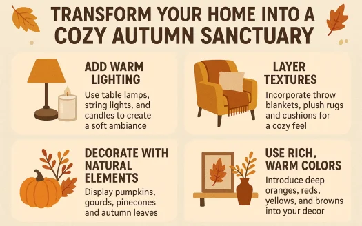 Infographic: Transform Your Home into a Cozy Autumn Sanctuary