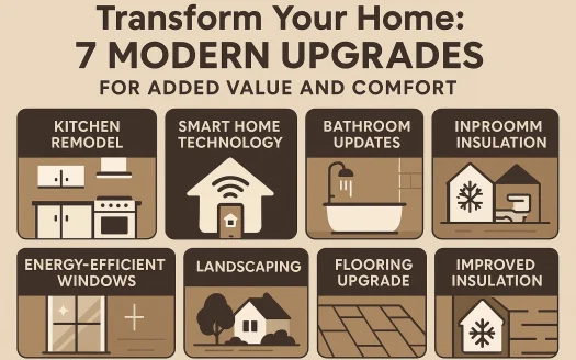 Infographic: Transform Your Home: 7 Modern Upgrades for Added Value and Comfort