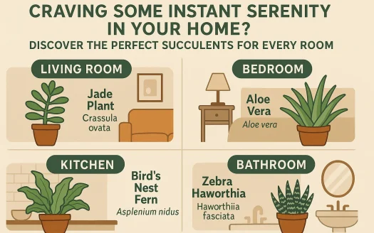 Infographic: Craving Some Instant Serenity in Your Home? Discover the Perfect Succulents for Every Room