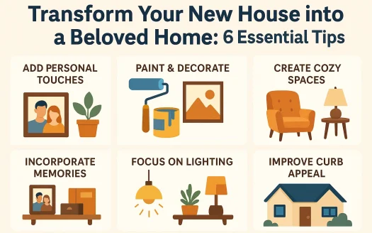 Infographic: Transform Your New House into a Beloved Home: 6 Essential Tips