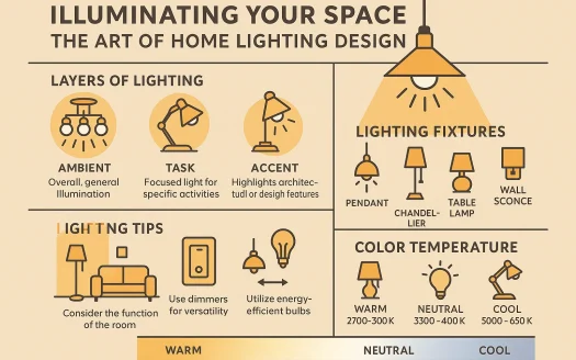 Infographic: Illuminating Your Space: The Art of Home Lighting Design
