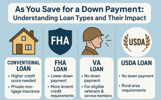 Infographic: As You Save for a Down Payment: Understanding Loan Types and Their Impact