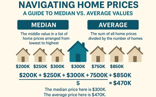 Infographic: Navigating Home Prices: A Guide to Median vs. Average Values