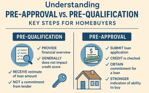 Infographic: Understanding Pre-Approval vs. Pre-Qualification: Key Steps for Homebuyers