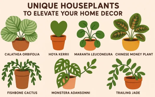 Infographic: Unique Houseplants to Elevate Your Home Decor