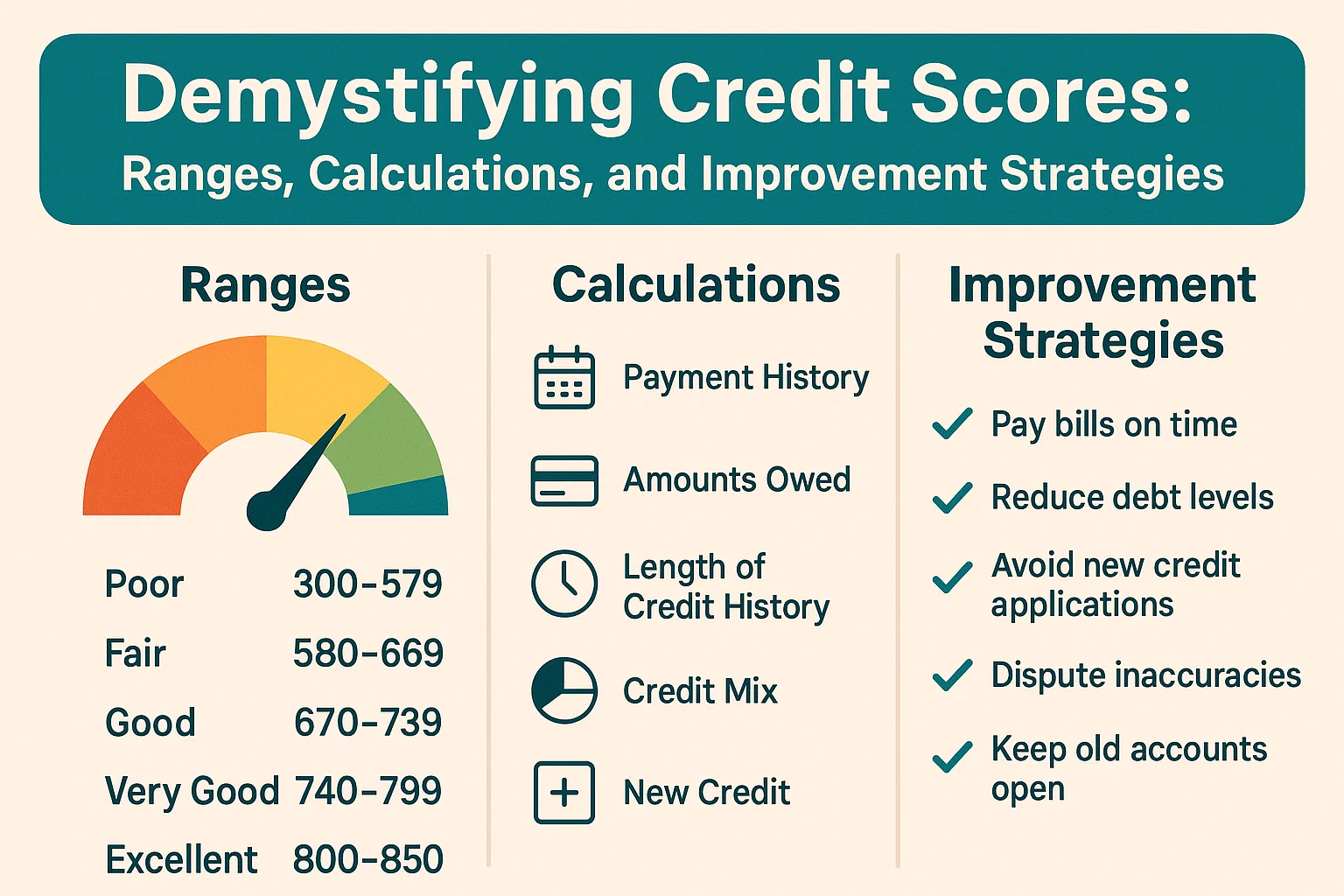 Credit Score Essentials infographic