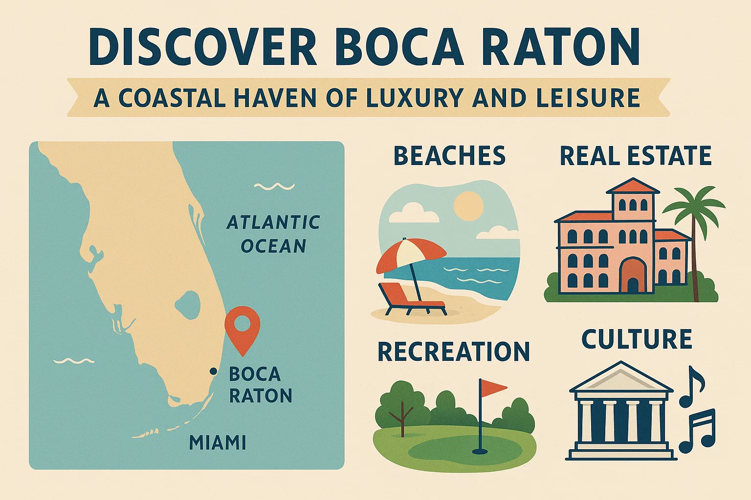 Boca Raton Coastal Luxury infographic