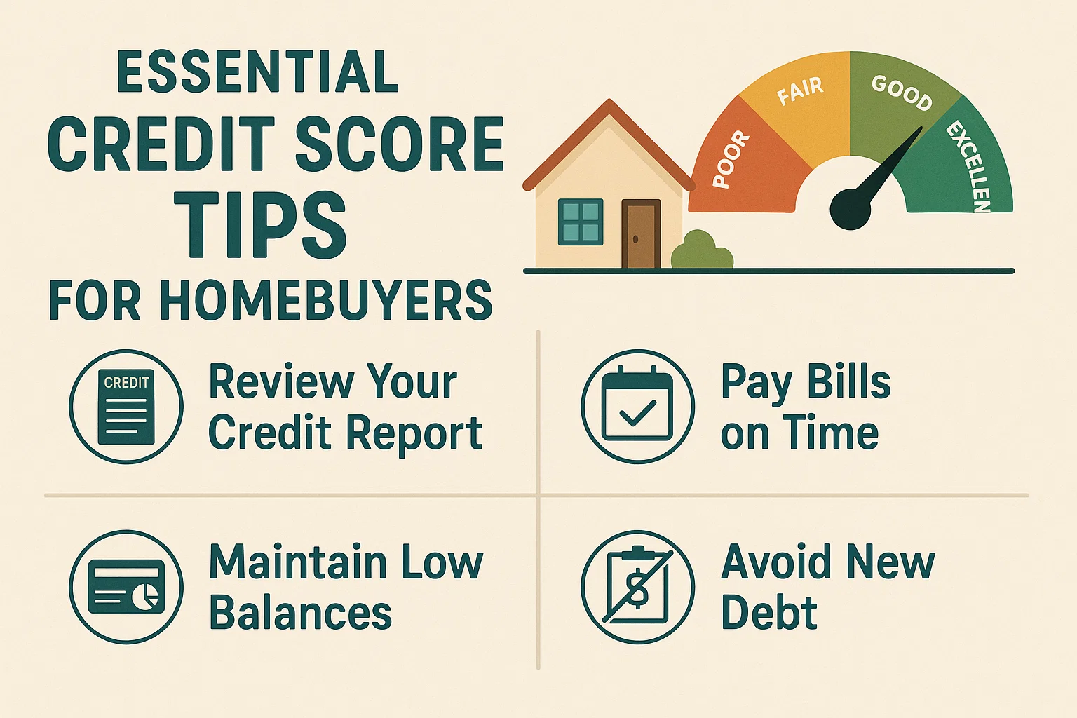 Credit Tips for Homebuyers infographic