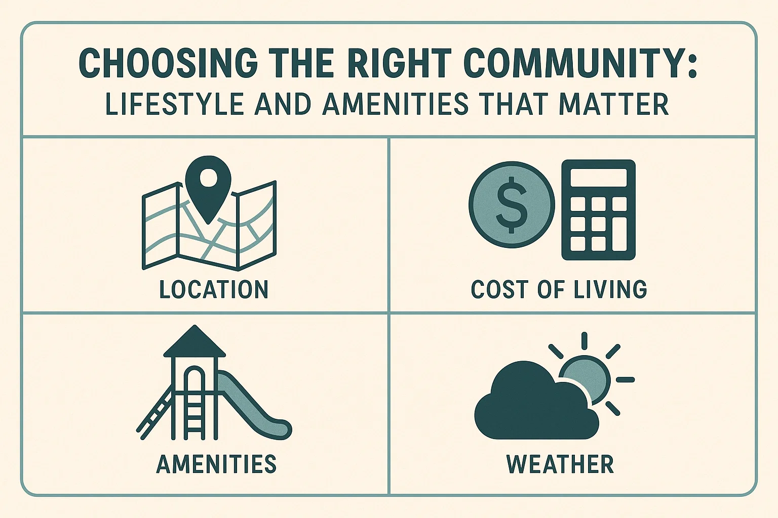 Choosing Community Amenities infographic
