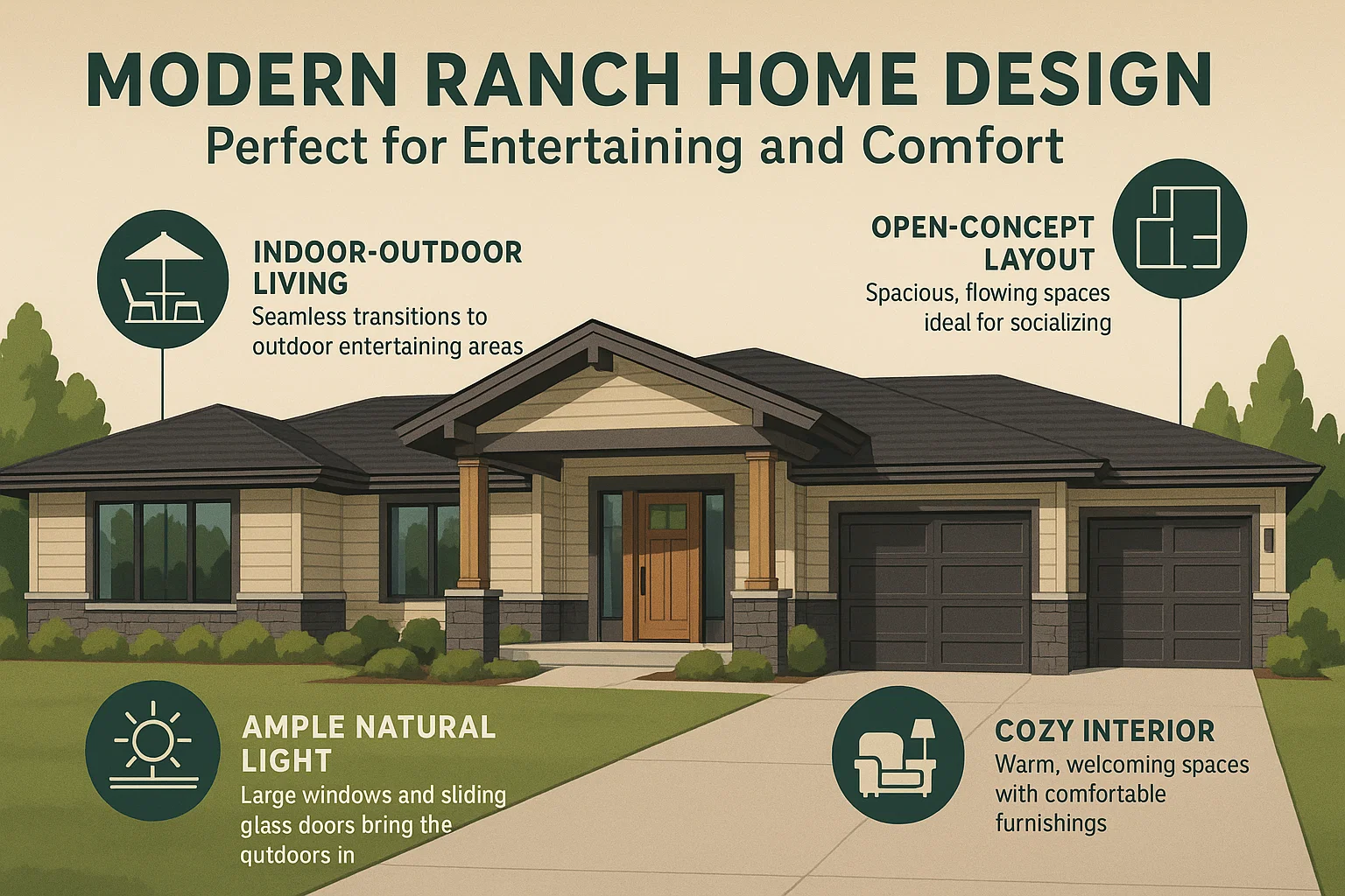 Ranch Home Design infographic