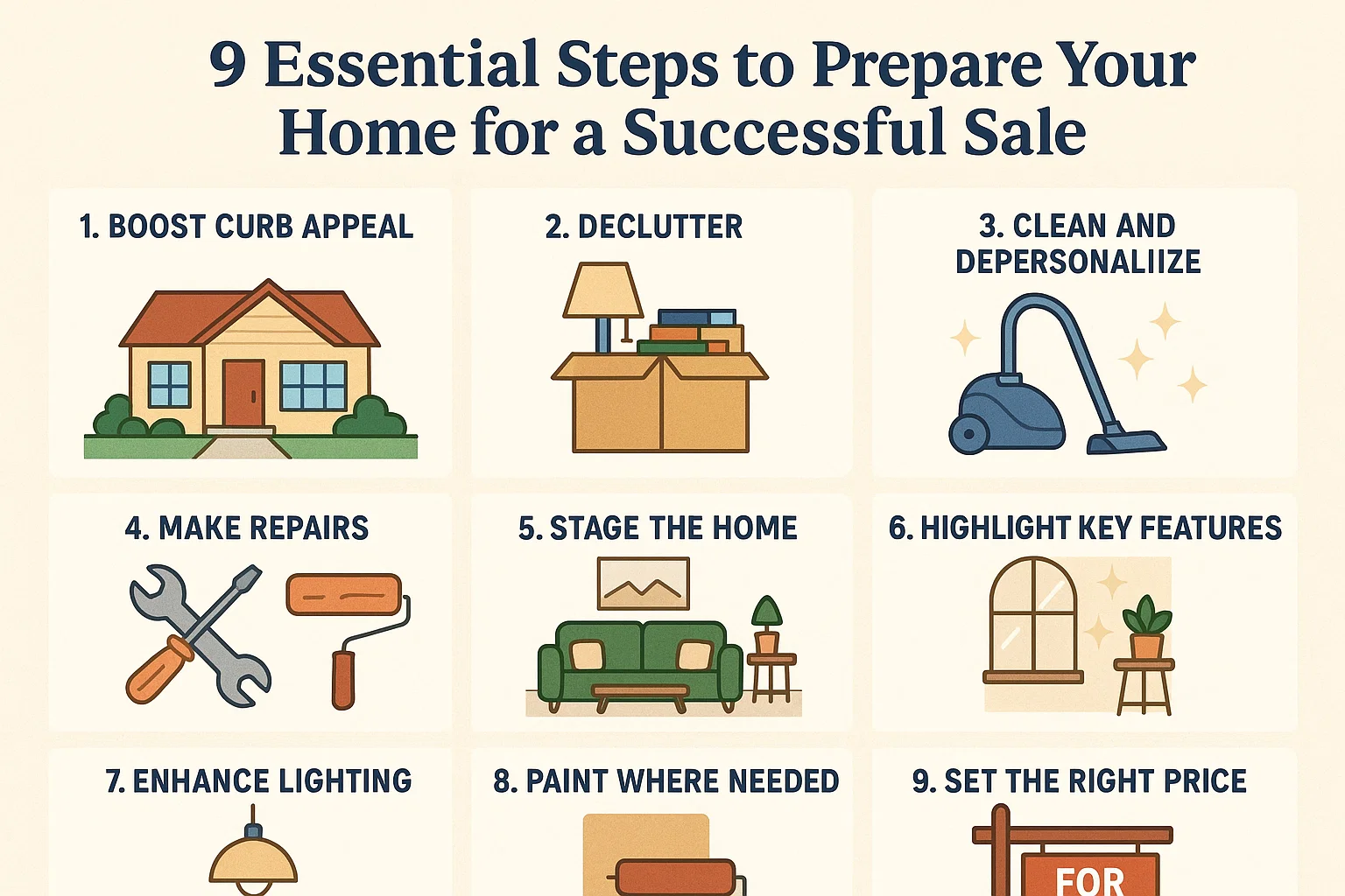 Home Sale Preparation infographic