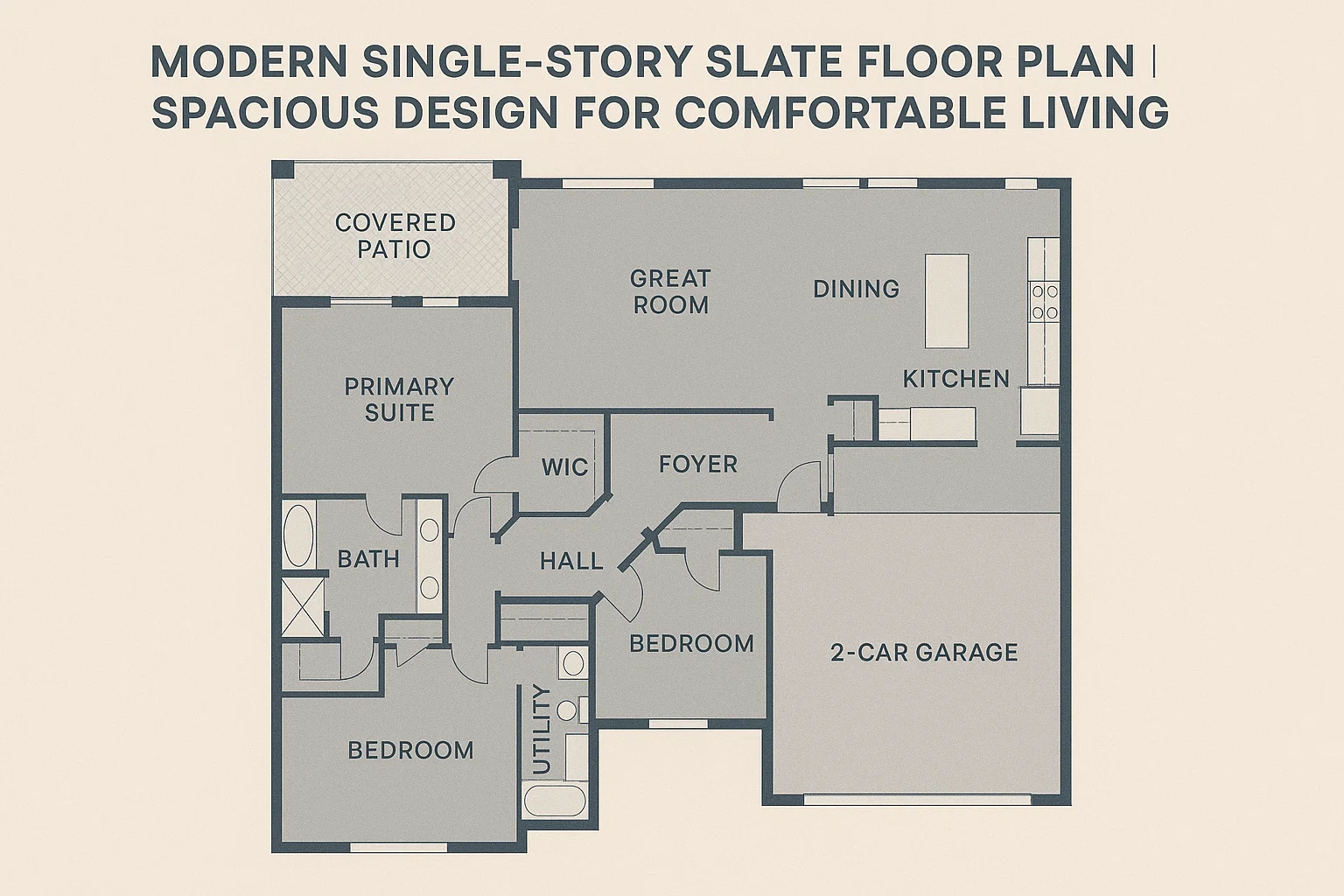 Modern Slate Floor Plan infographic