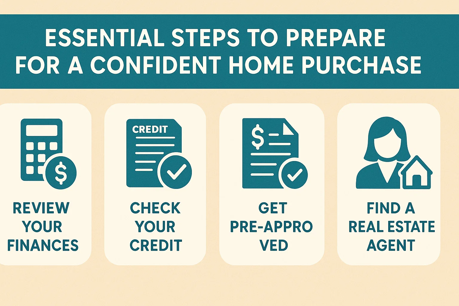 Confident Home Purchase Steps infographic