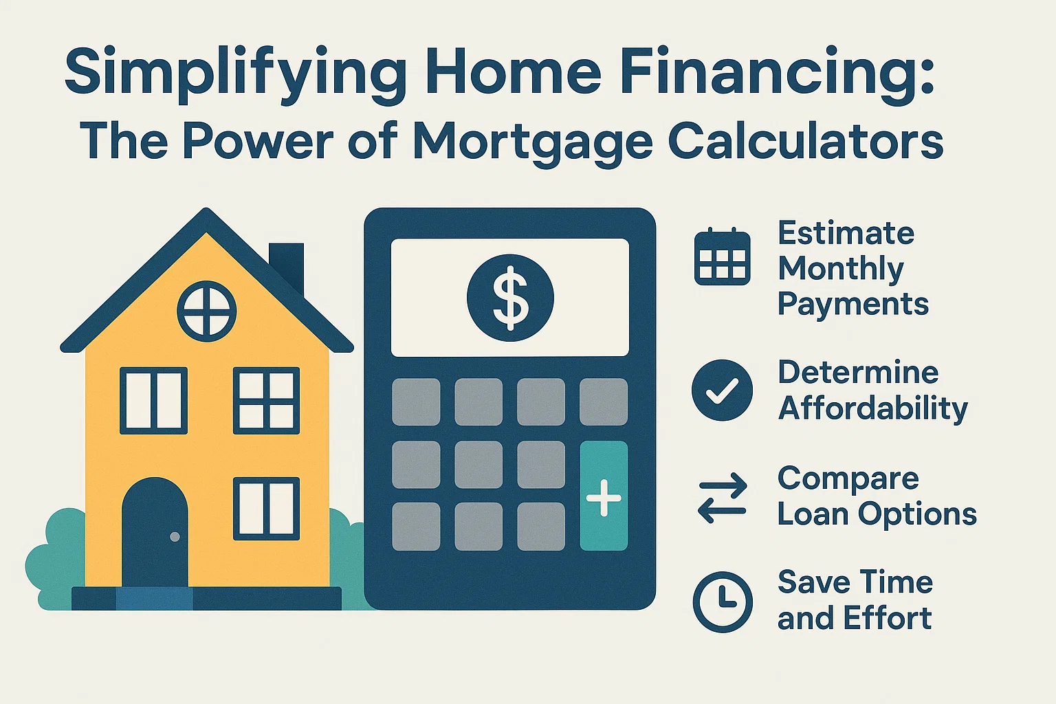 Mortgage Calculator Benefits infographic