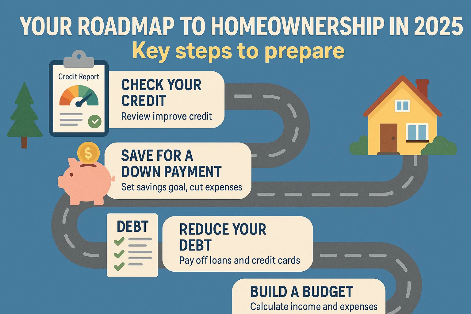2025 Homeownership Steps infographic
