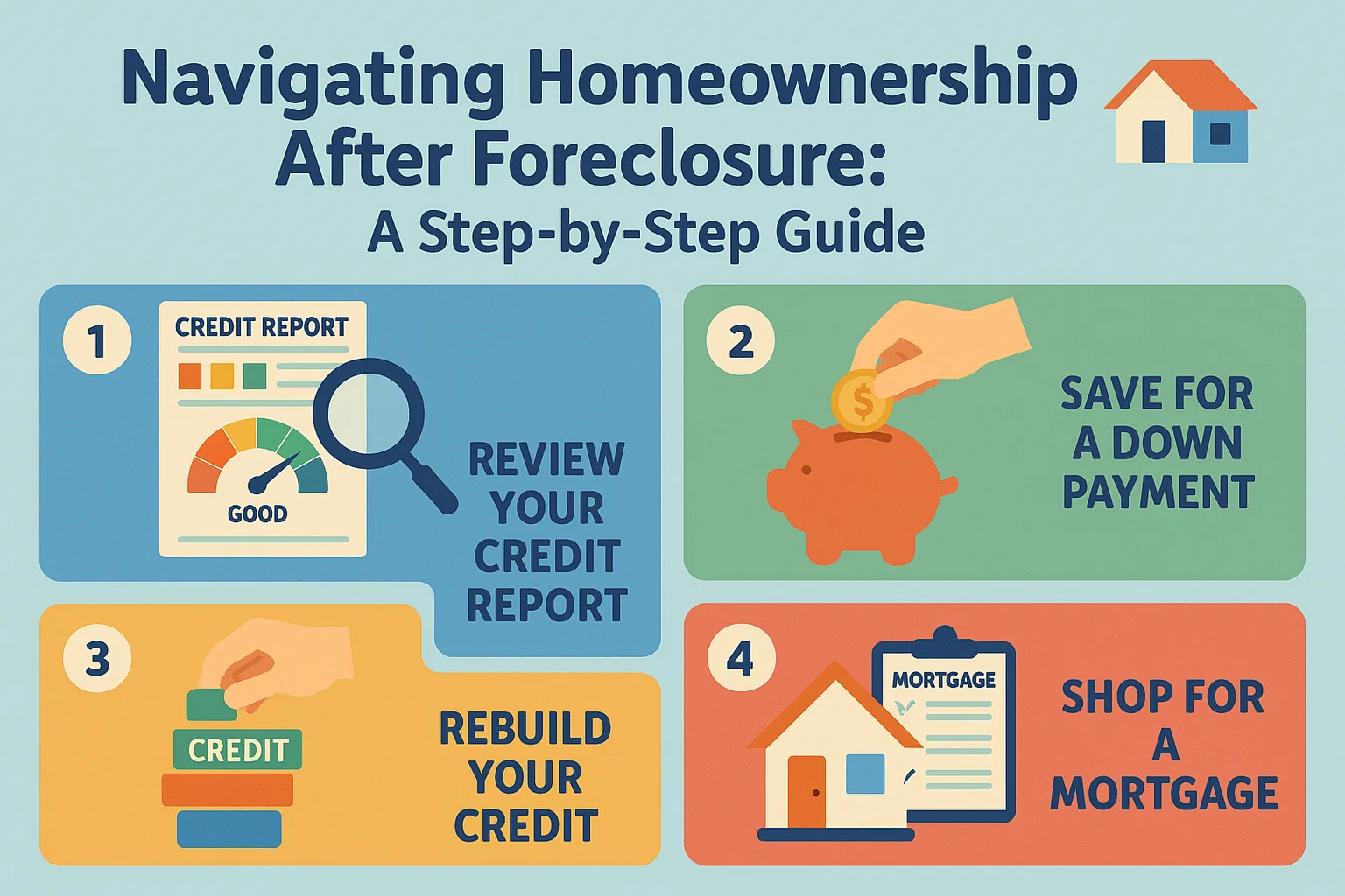 Homeownership Guide After Foreclosure infographic