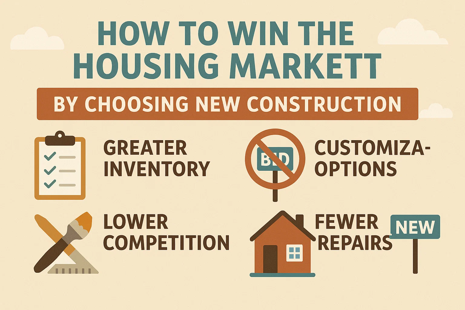 Winning New Construction Tips infographic
