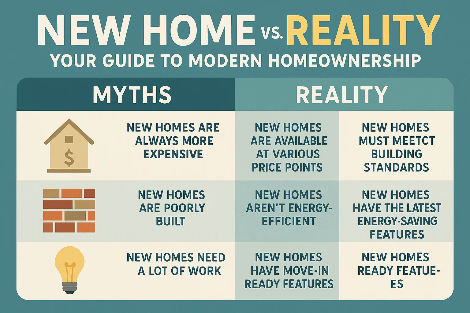 Homeownership Myths vs. Reality infographic