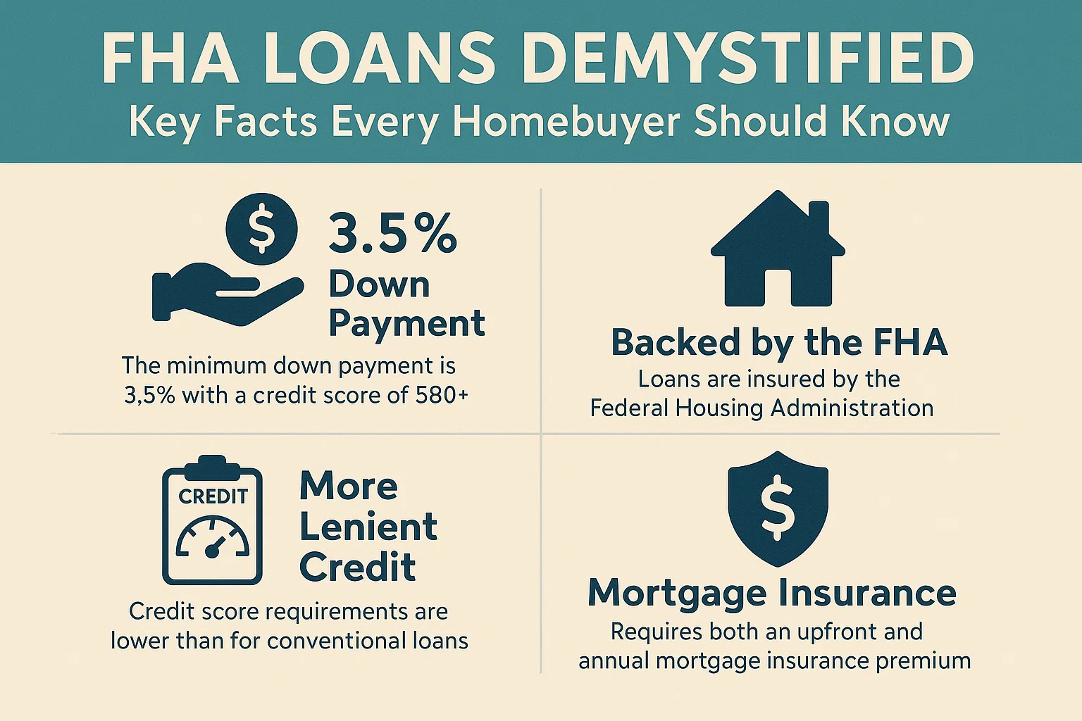 FHA Loan Facts infographic
