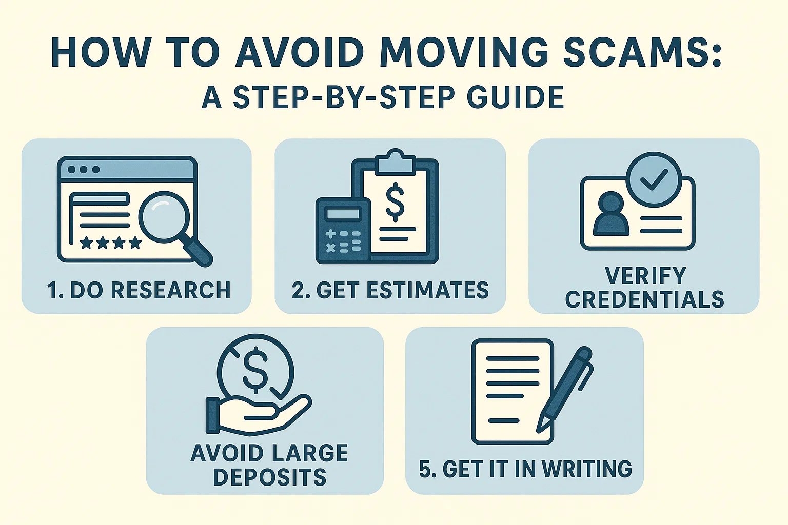 Avoid Moving Scams infographic