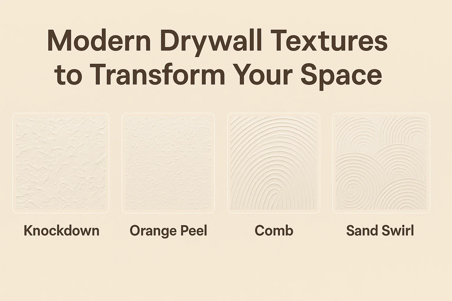 Drywall Texture Guide infographic