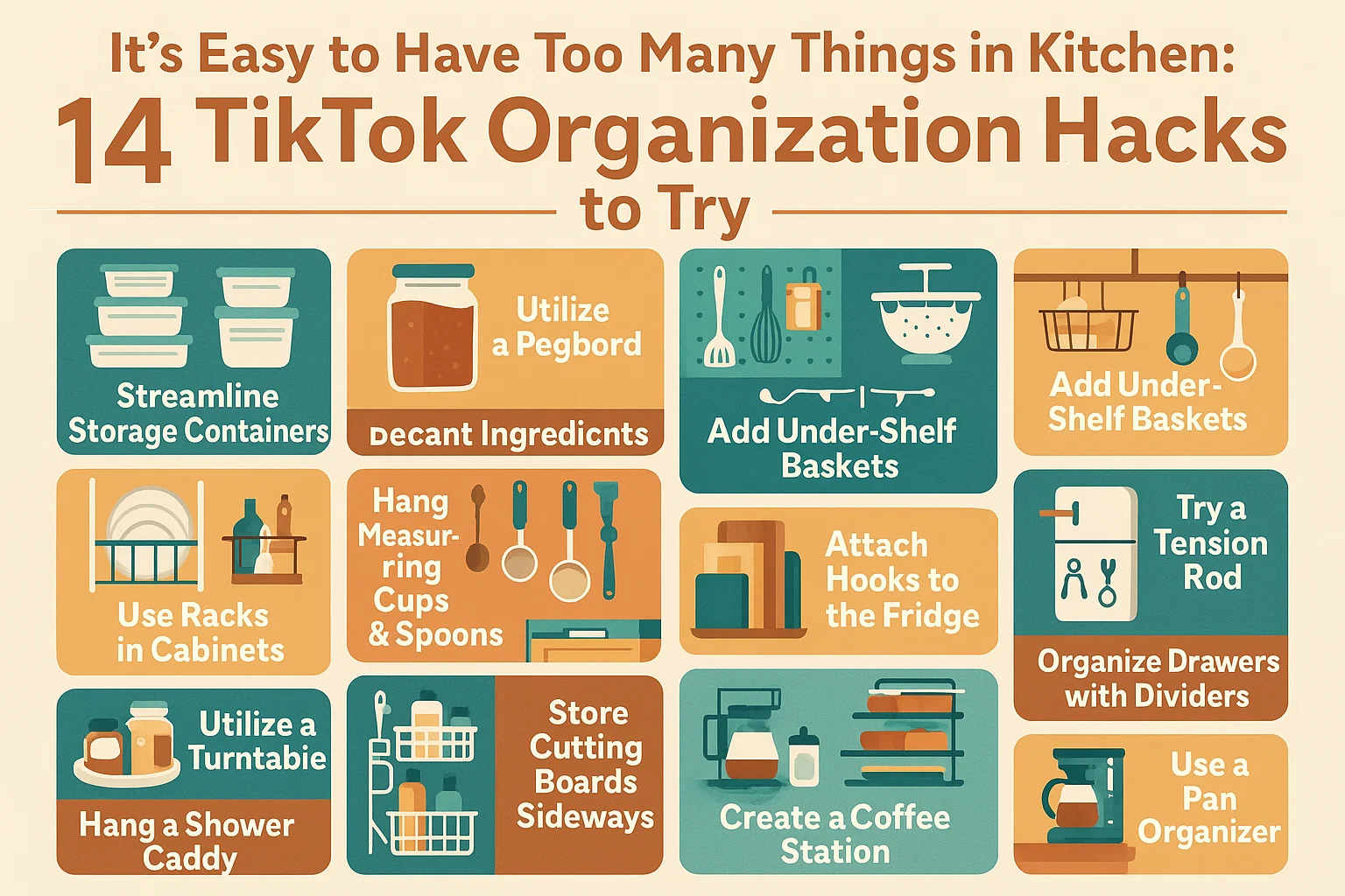 Kitchen Organization Hacks infographic