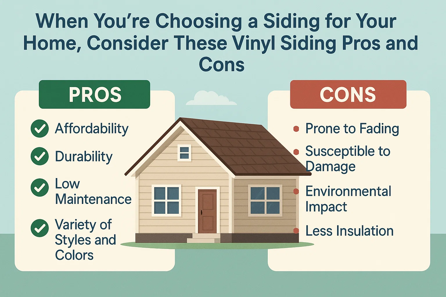 Vinyl Siding Benefits infographic