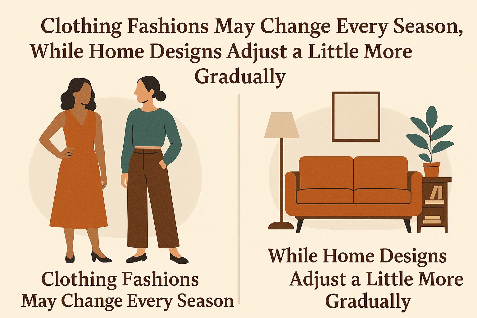 Fashion vs. Home Trends infographic