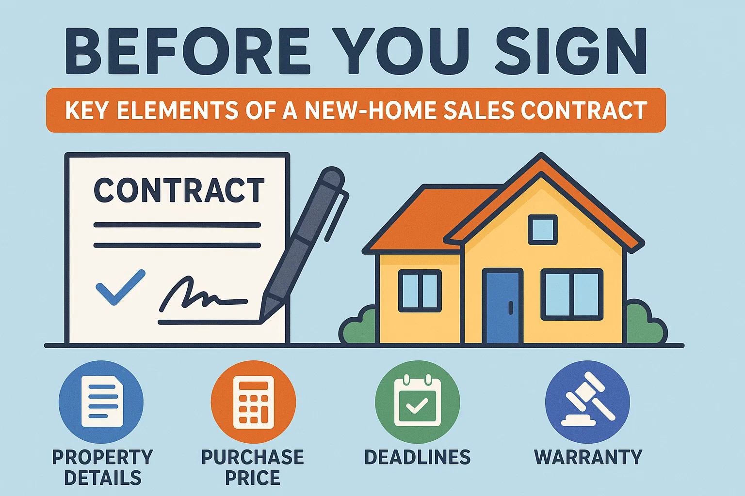 New-Home Contract Essentials infographic