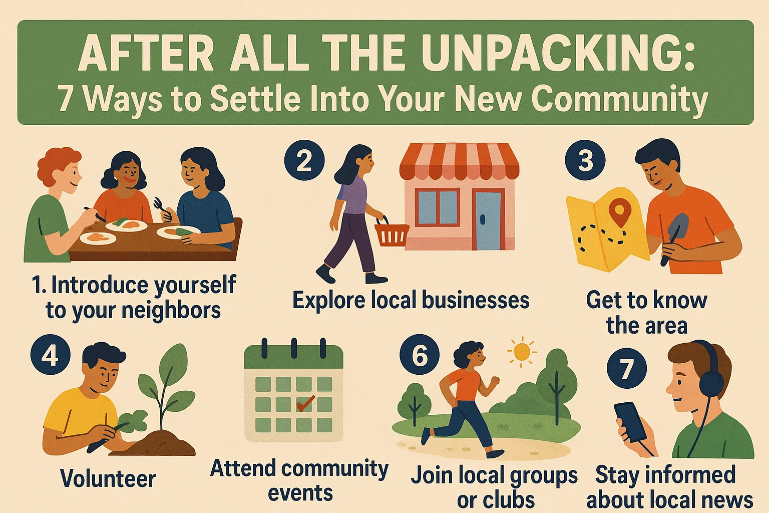 Settling Into Community infographic