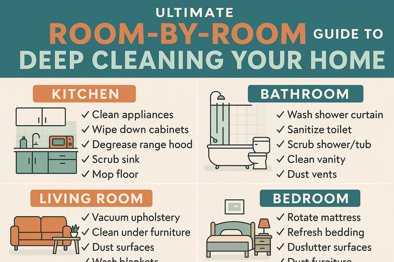 Deep Cleaning Guide infographic