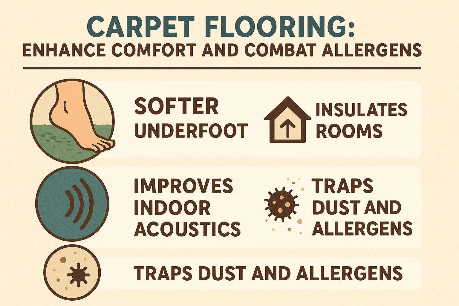 Comfortable Allergy-Resistant Flooring infographic