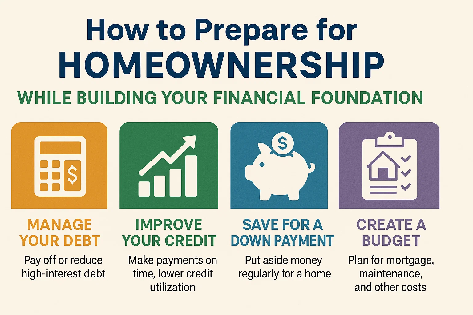 Homeownership Preparation Guide infographic