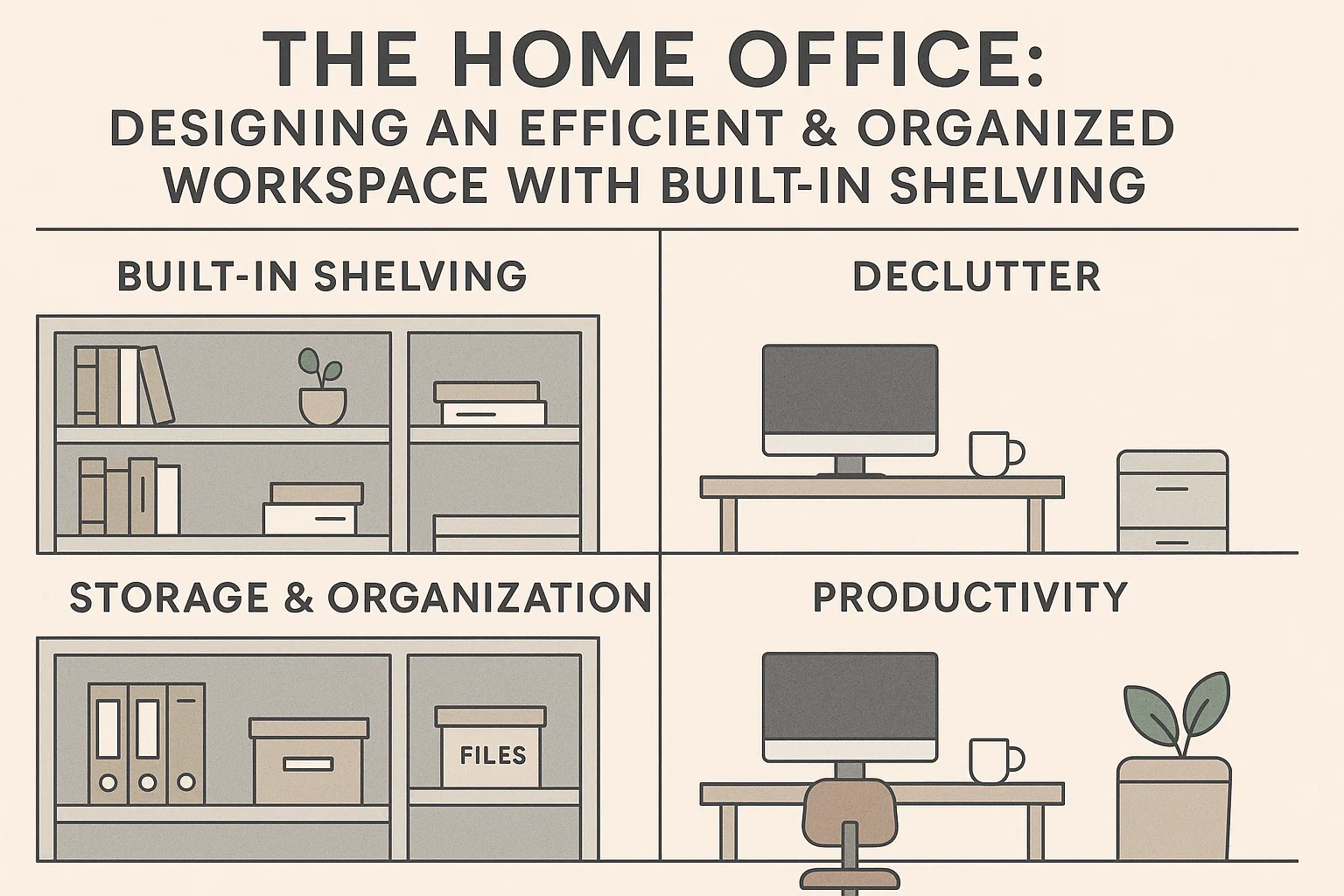 Efficient Home Office Design infographic