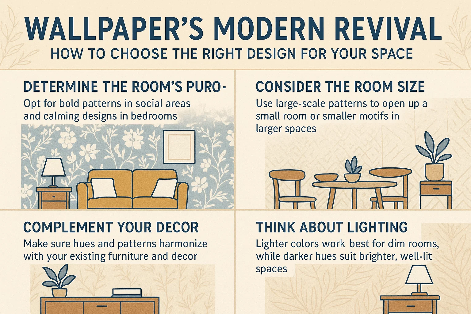 Modern Wallpaper Design Guide infographic